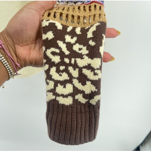 Free People Cream and Brown Long Sleeve Top - Picture 6 of 13